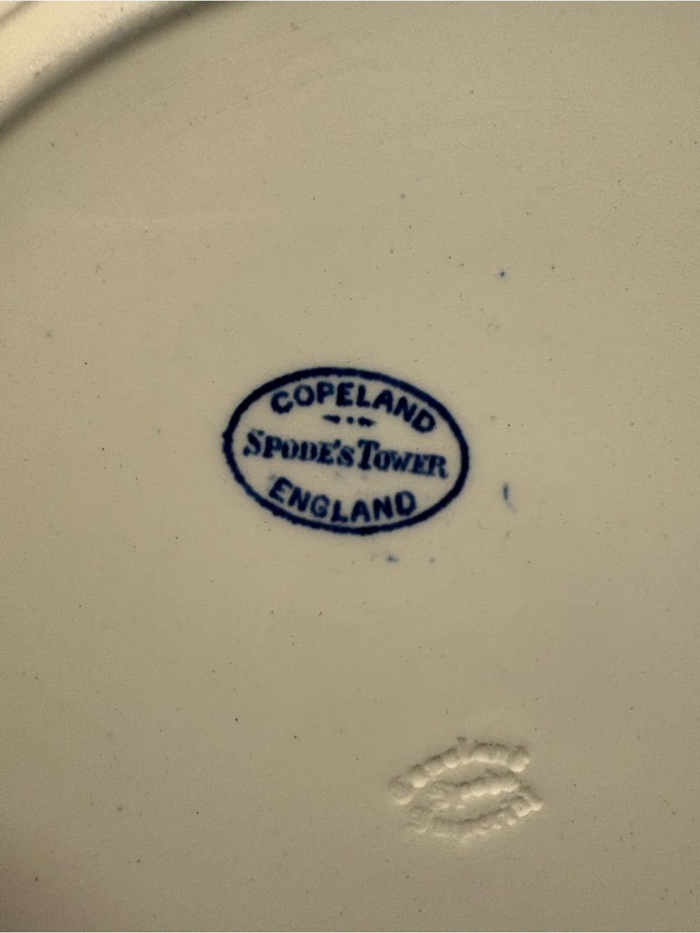 Vintage Spode Tower England Blue Dinner Transferware Decorative Plate - Picture 3 of 3